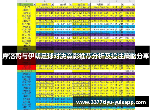 摩洛哥与伊朗足球对决竞彩推荐分析及投注策略分享